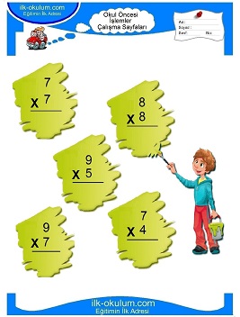 Çocuklar İçin toplam işlemi yaprak testleri 
